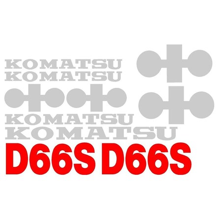 Aftermarket Dozer D66S Komatsu Decal Set KOMD66SDECALSET